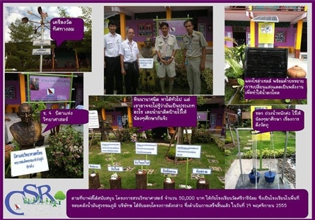 BAFS supported 50,000 Baht for the science garden project of Wat Sriwareenoi School