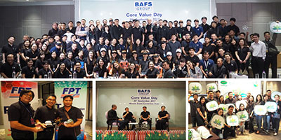 ผู้บริหาร BAFS GROUP และพนักงานร่วมงาน Core value Day 2017