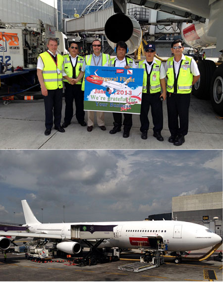 BAFS provided refueling service to Norwegian Air Shuttle's first flight which departed from Oslo to Bangkok on June 2nd, 2013 at Suvanabhumi International Airport