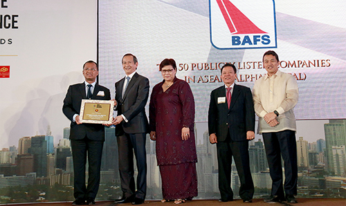 รับรางวัล TOP 50 ASEAN PLCs จากงาน ASEAN Corporate Governance Conference and Awards 2015